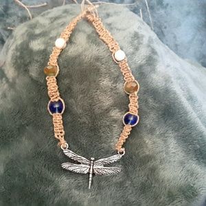 Handmade beaded hemp necklace